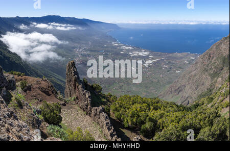 El Hierro - View of the El Golfo valley Stock Photo