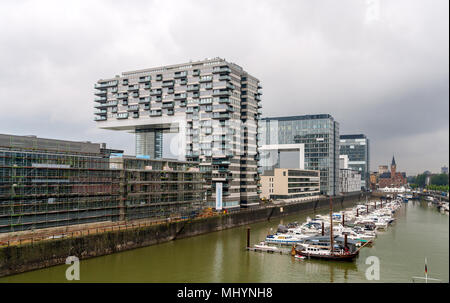 Kranhaus apartment and office buildings in Cologne - Germany Stock Photo