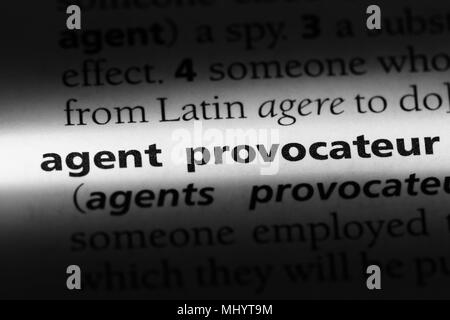 agent provocateur word in a dictionary. provocateur concept Stock Photo - Alamy