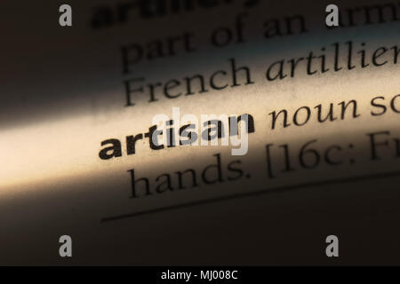 artisan word in a dictionary. artisan concept. Stock Photo