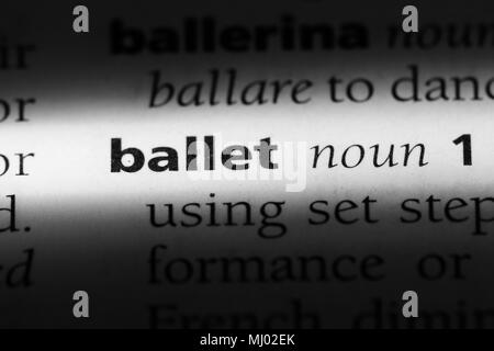 ballet word in a dictionary. ballet concept Stock Photo - Alamy