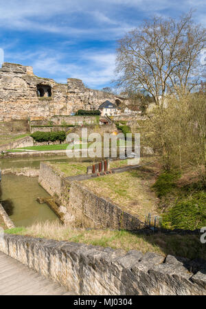 Ruined fortifications of Luxembourg city Stock Photo