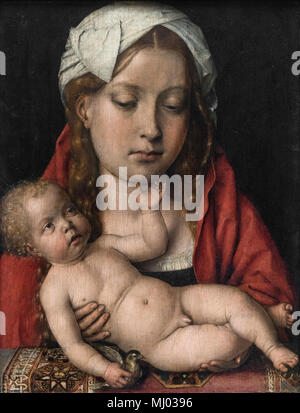 Michel Sittow (ca. 1469-1525/26), Mary with child, ca. 1515/18. Maria mit dem Kind. Stock Photo