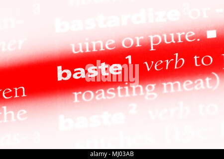 baste word in a dictionary. baste concept Stock Photo - Alamy