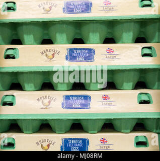 Merevale free range egs in Aldi store. UK Stock Photo