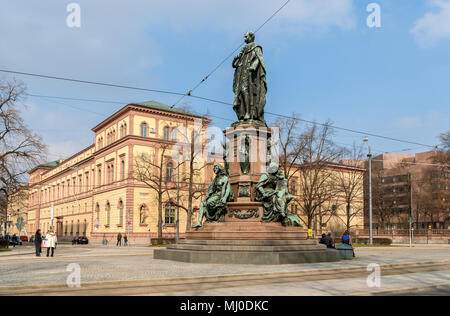 Monument of Maximilian II of Bavaria - Munich, Germany Stock Photo