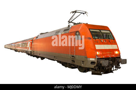 German train isolated on white background Stock Photo