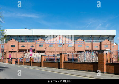 The famous Holte End stand at Vllla Park, home of Aston Villa Football Club in Birmingham Stock Photo