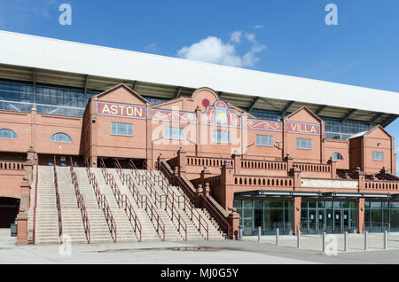 The famous Holte End stand at Vllla Park, home of Aston Villa Football Club in Birmingham Stock Photo