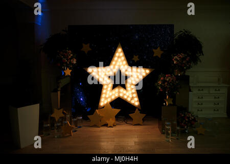 Bulb star with lamps on a background Stock Photo