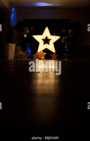 Bulb star with lamps on a background Stock Photo
