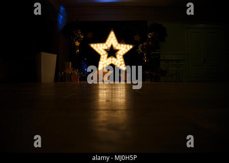 Bulb star with lamps on a background Stock Photo