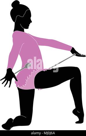 rhythmic gymnastics dancer - vector Stock Vector