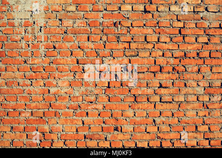 Bricks and mortar ready for stucco application, grunge texture as background Stock Photo