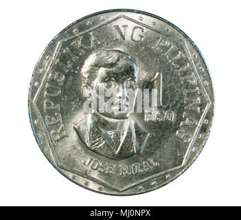 1 Piso coin, Jose Rizal, Philippines, 2002 Stock Photo - Alamy