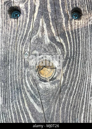 Structure, background of wooden surface with screws. Studio Photo Stock Photo