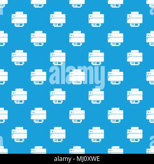 Printer pattern vector seamless blue Stock Vector