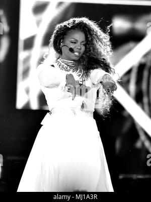 MIAMI, FL - SEPTEMBER 20: Janet Jackson performs on stage during her 'Unbreakable' World Tour concert at AmericanAirlines Arena on September 20, 2015 in Miami, Florida. Credit: MPI10 / MediaPunch Stock Photo