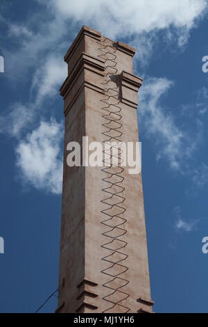 chimney against a background of blue sky Stock Photo