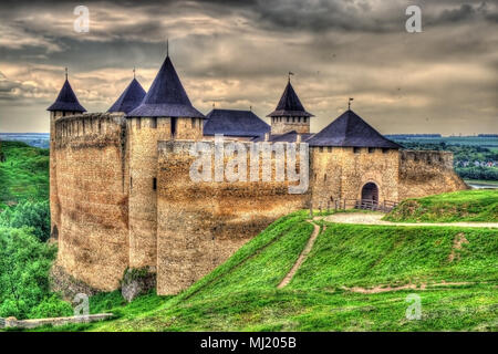Khotyn Fortress, Ukraine. HDR image Stock Photo