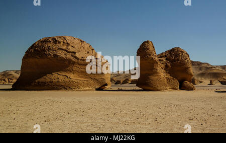 Nature sculpture in Wadi Al-Hitan aka Whales Valley in Egypt Stock Photo