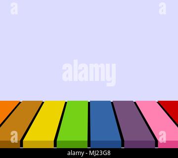 Empty colorful tabletop display over light purple background. Vector illustration, EPS10. Stock Vector