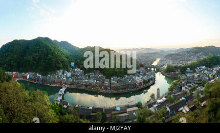 The ancient city of phoenix in hunan province Stock Photo