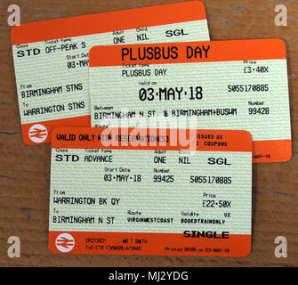 Plusbus rail ticket bus travel for Birmingham on WM travel, UK