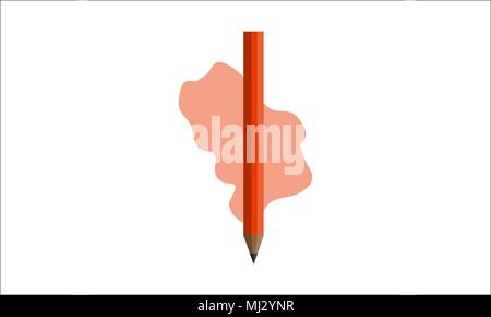 Pencil Pen Design Template Isolated Vector Stock Vector