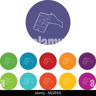 Gadget in reparation icon, outline style Stock Vector