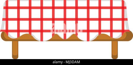 Isolated picnic table icon Stock Vector