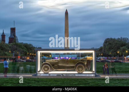 Cars at the Capital, April 2018 - War War I Cadillac Type 57 on display at the National Mall, captured in HDR, Washington, DC USA. Stock Photo