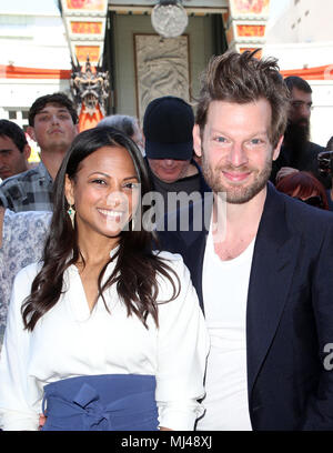 Hollywood, Ca. 3rd May, 2018. Cisley Saldaña Nazario, Guest, at the ceremony honoring actress Zoe Saldana with a star on Hollywood Walk Of Fame in Hollywood, California on May 3, 2018. Credit: Faye Sadou/Media Punch/Alamy Live News Stock Photo