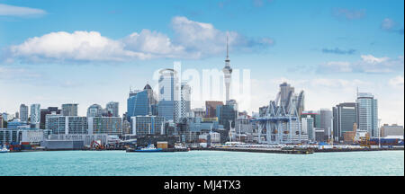 skyline of Auckland with city central business district at the noon Stock Photo