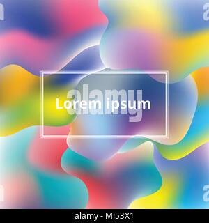 Abstract plastic colorful shapes background. Vector illustration Stock Vector