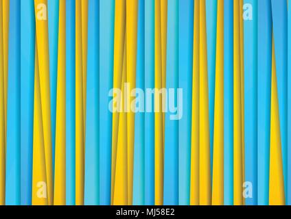 Yellow and turquoise abstract corporate stripes background. Vector design Stock Vector