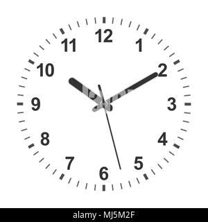 3d realistic circle shaped clock. Vector illustration Stock Vector