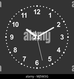 3d realistic circle shaped clock. Vector illustration Stock Vector