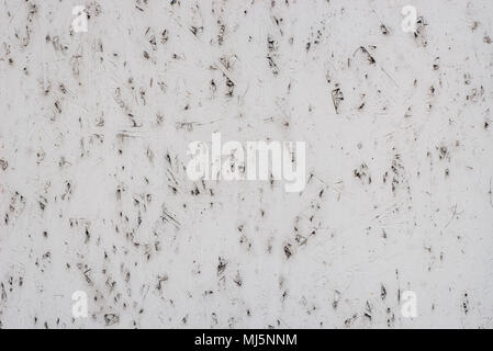 old white painted plywood background texture Stock Photo