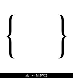 Curly Bracket icon. Quote symbol. Vector illustration Stock Vector