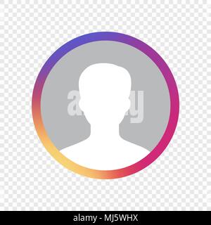 Social media avatar user icon Stock Vector