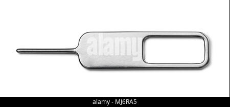 Top view of  pin needle tray remover isolated on white Stock Photo
