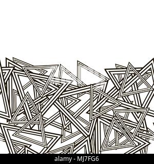 Striped Triangles Pattern Stock Vector