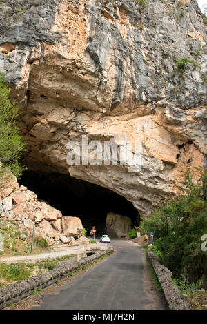Jenolan Caves and road tunnel Stock Photo