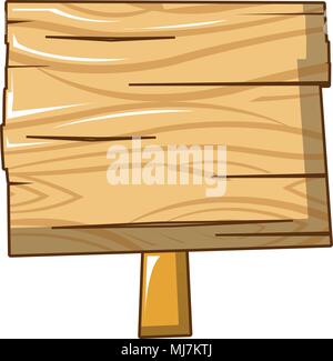 Post wood sign icon, cartoon style Stock Vector