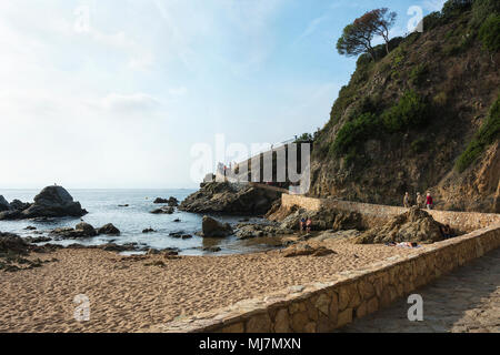 Spain, Lloret de Mar - September 22, 2017: Sightseeing trail to explore the city and its surroundings Stock Photo