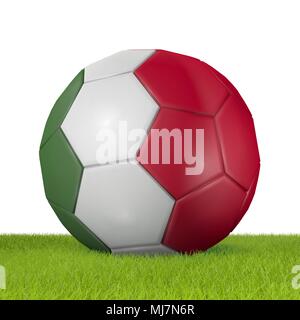 Football - flag of Italy -4 - 3D Stock Photo