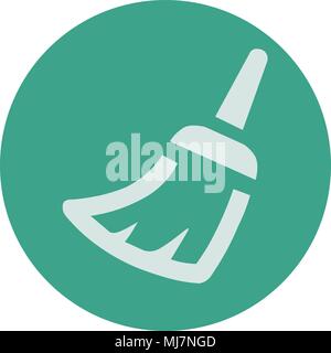Broom vector icon Stock Vector