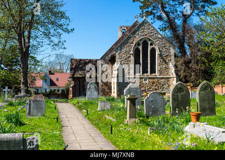 St. Mary the Virgin Church,  Connaught Avenue, Frinton-on Sea, Essex, England Stock Photo