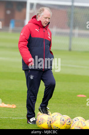 Rangers' Jimmy Nicholl takes training at Murray Park, Glasgow Stock ...